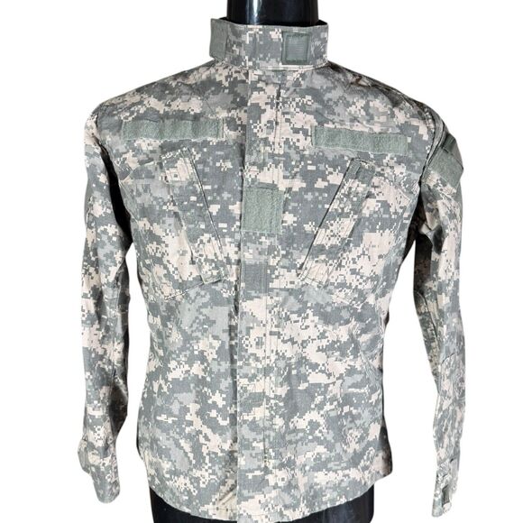 US Army Flame Resistant ACU Combat Uniform Coat Sz S Short Camo 8415-01-548-2955 - Picture 1 of 9